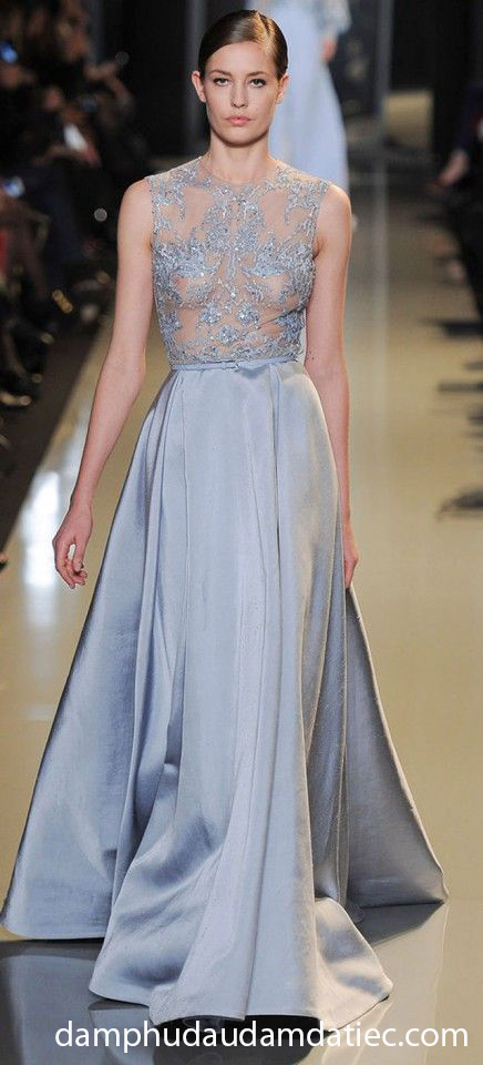 dam da tiec phoi 2 chat lieu long lay sang trong 