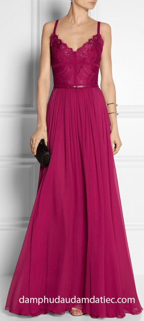 dam da tiec dai mau hong do sang trong