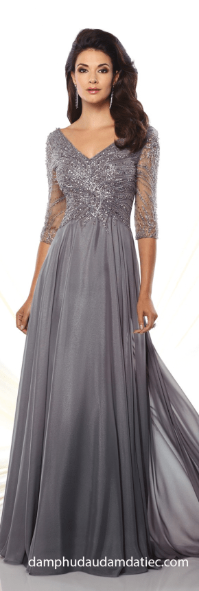 dam da tiec dang dai cho me co dau mau xanh be