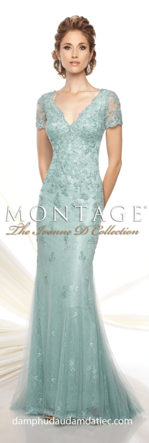 dam da tiec dang dai cho me co dau mau xanh bạc hà