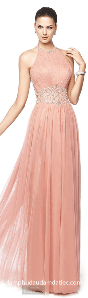 dam da tiec dang dai mau hong cam