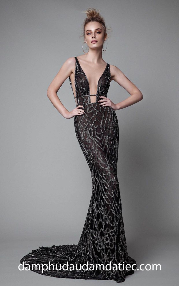dam da tiec duoi ca Berta ao cuoi dam da tiec meera meera mermaid evening dress