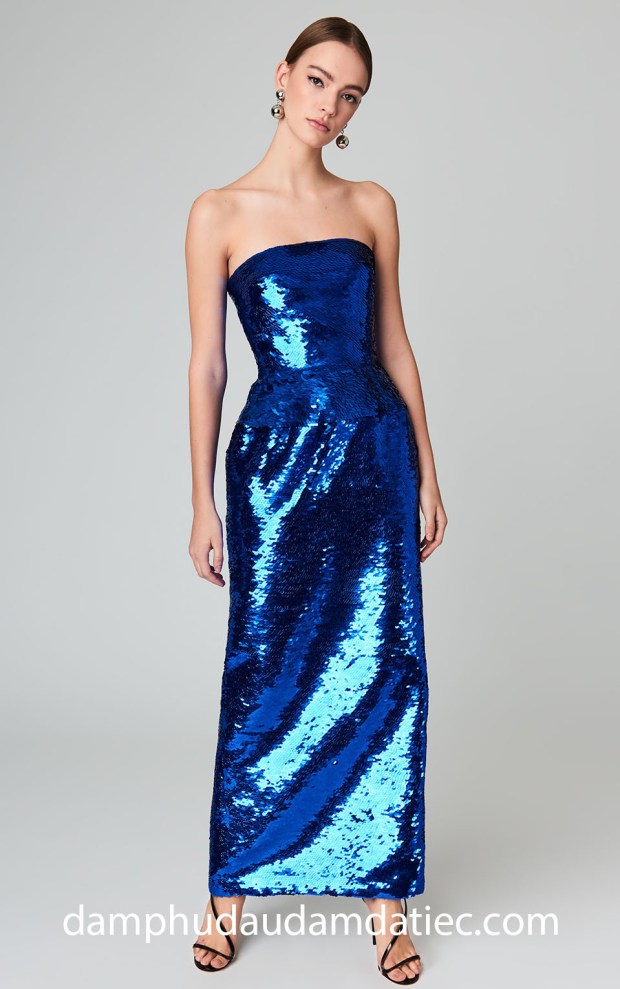 dam da hoi Oscar FISH SCALE SEQUIN EMBROIDERED SILK GOWN may ao cuoi meera meera bridal