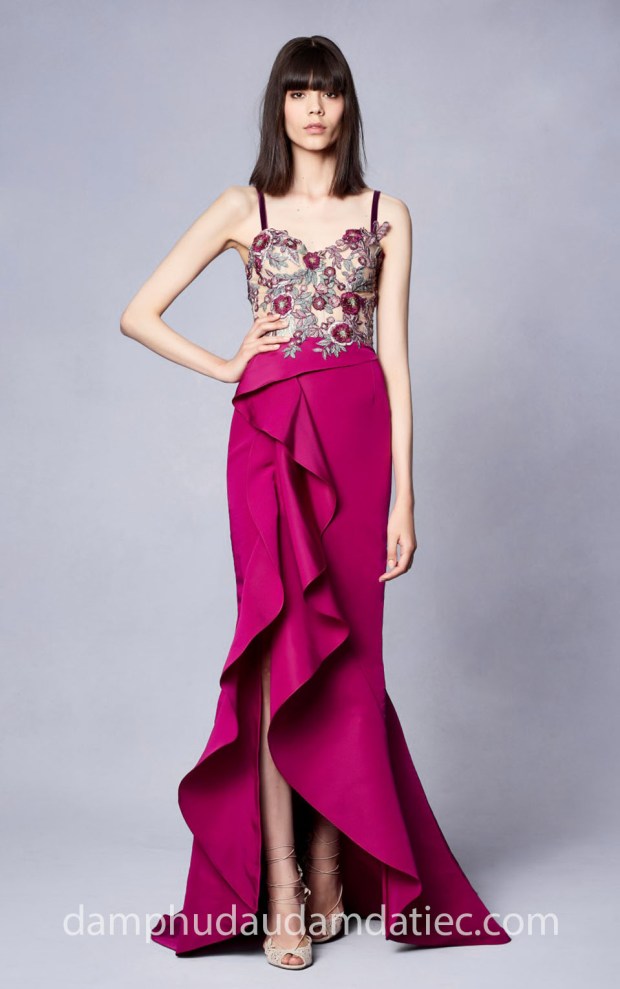 dam da tiec dep tp hcm Marchesa Resort SS18 LOOK-5 ao cuoi meera meera fashion concept