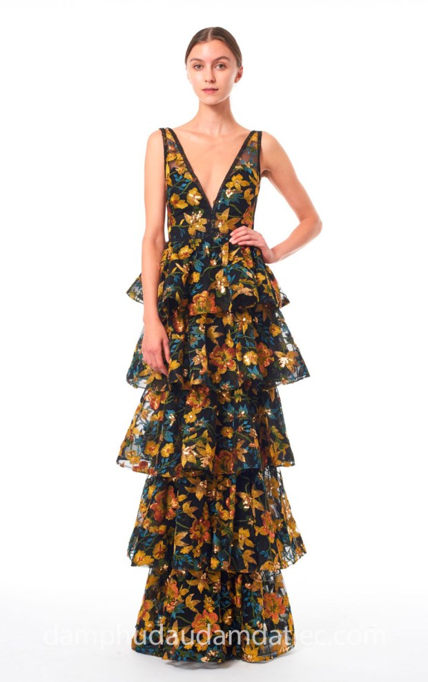 dam da tiec dam da hoi Marchesa Spring18_LineSheets-Notte_361 may dam cuoi dep tp hcm meera meera fashion concept