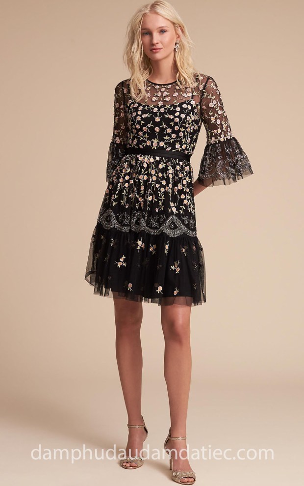 dam da tiec ngan theu hoa BHLDN Marimo Dress 644 may dam da tiec dep sai gon meera meera fashion concept