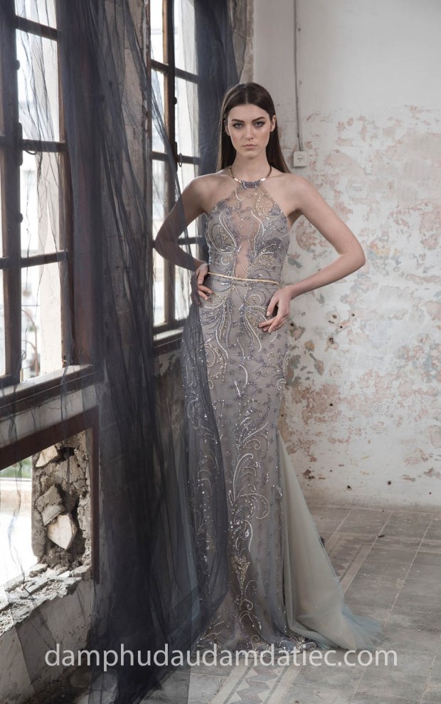 ĐẦM DẠ TIỆC CỔ YẾM KIM LOẠI ĐẸP 2018 XƯỞNG MAY ÁO CƯỚI MAY ĐẦM DẠ TIỆC ĐẦM DẠ HỘI TP HCM SÀI GÒN MEERA MEERA