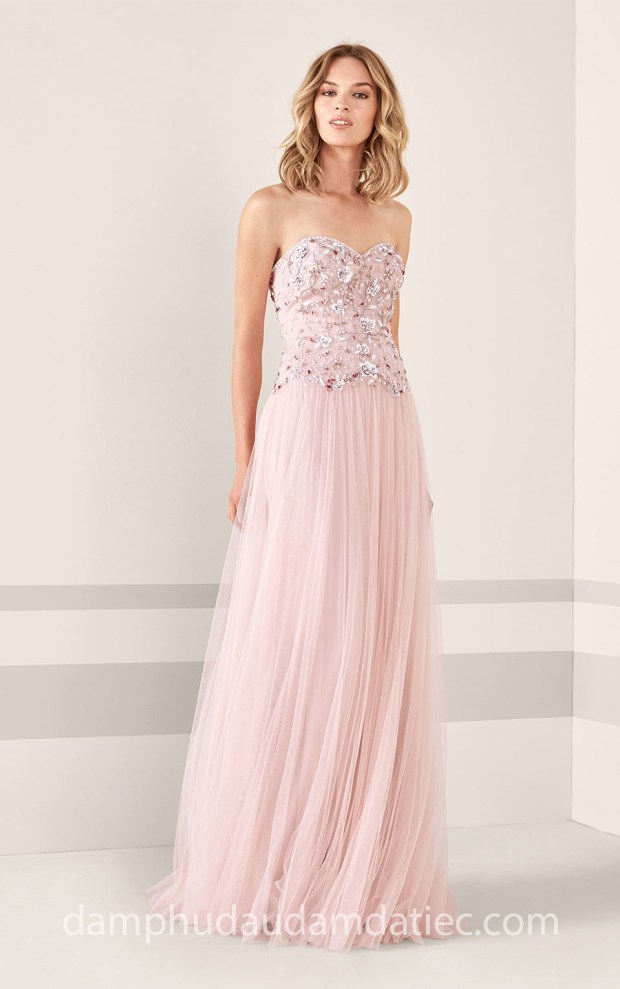 Đầm dạ tiệc đẹp 2018 Rosa Clara Evening Dress 2018 đầm cúp ngực May đầm dạ tiệc đẹp TP HCM May áo cưới đẹp Meera Meera Fashion Concept