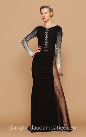 may đầm dạ hội đẹp TP HCM đầm xẻ tà Georges Hobeika 2018 địa chỉ may đầm dạ tiệc đẹp tp hcm xưởng áo cưới Meera Meera Fashion Concept