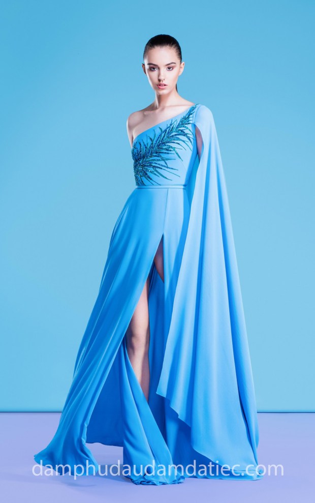 May đầm dạ tiệc đẹp TP HCM đầm dạ tiệc Georges Hobeika 2018 váy xẻ tà địa chỉ may đầm dạ tiệc đẹp Sài Gòn áo cưới Meera Meera Fashion Concept