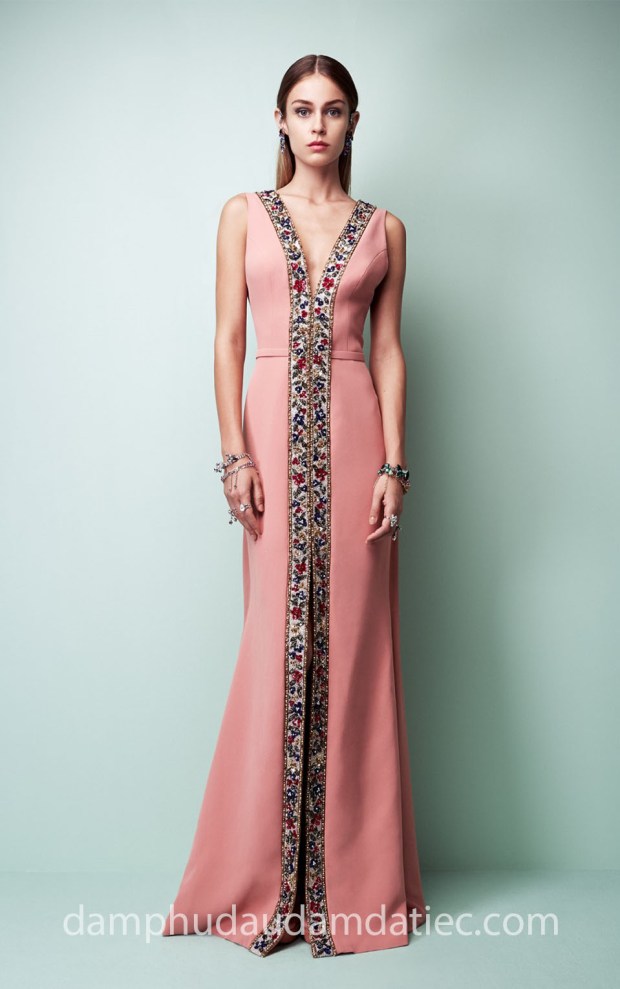 may đầm dạ tiệc đẹp tp hcm 2018 đầm xẻ tà GEORGES-HOBEIKA-RTW Look18 may đầm dạ tiệc đẹp sài gòn xưởng may áo cưới cao cấp meera meera fashion concept