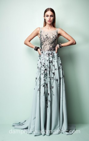 may đầm dạ tiệc đẹp sài gòn 2018 đầm xẻ tà GEORGES-HOBEIKA-RTW Look56 may đầm dạ hội tp hcm xưởng may áo cưới cao cấp meera meera fashion concept