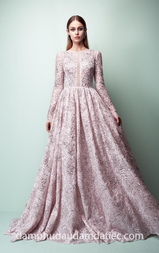 đầm dạ hội đẹp 2018 đầm tay dài GEORGES-HOBEIKA-RTW-SS-17 may đầm dạ tiệc tp hcm áo cưới meera meera fashion concept
