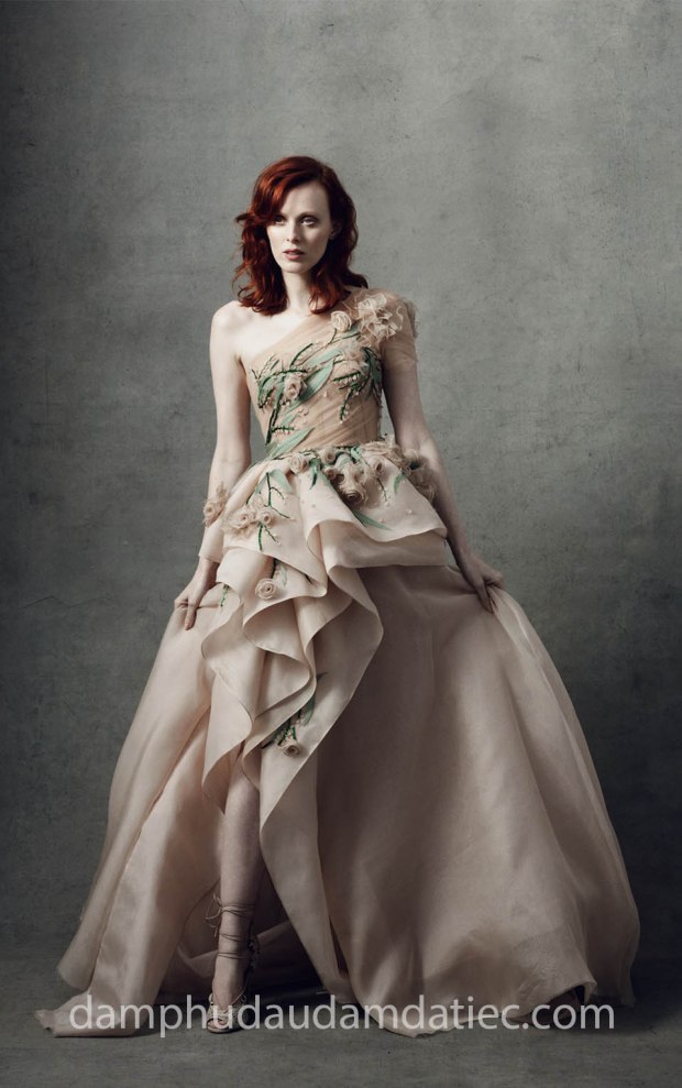 may đầm dạ hội đẹp tp hcm đầm công chúa xẻ tà MARCHESA Fall 2018-Look 9 may đầm dạ tiệc sài gòn meera meera fashion concept