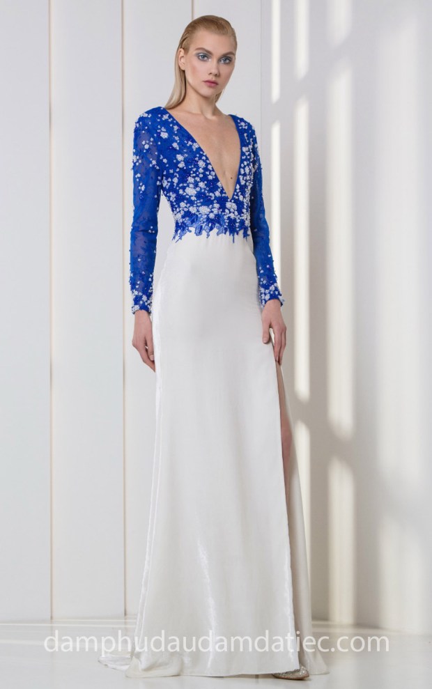 may đầm dạ tiệc đẹp tp hcm đầm tay dài Tony-Ward 2018 xưởng may đầm dạ hội đẹp sài gòn meera meera fashion concept