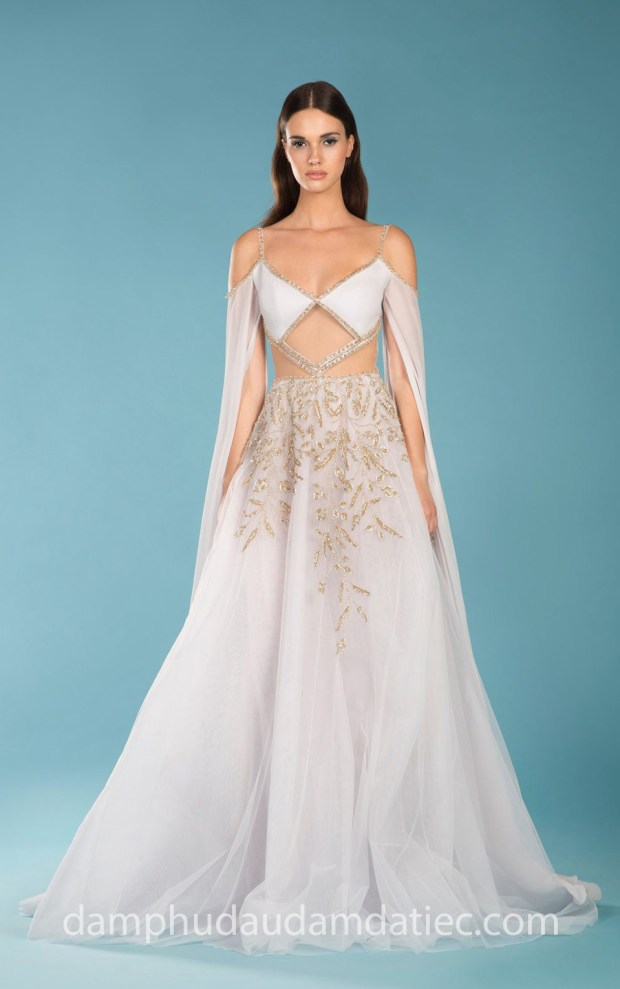 đầm dạ tiệc dạ hội đẹp sài gòn tp hcm áo cưới meera meera bridal đầm cắt xẻ sexy GEORGES-HOBEIKA-Resort-2019