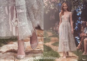 may đầm dạ tiệc đẹp sài gòn áo cưới meera meera fashion concept váy xuyên thấu đính đá Paolo Sebastian Spring 2018