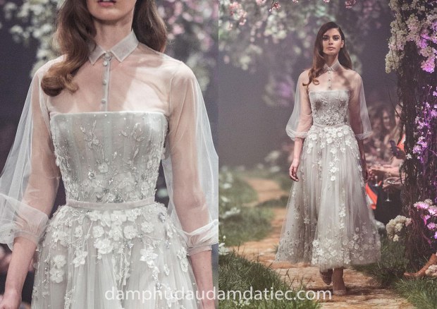 may đầm dạ tiệc đẹp tp hcm sài gòn áo cưới meera meera fashion concept đầm thêu hoa Paolo Sebastian Spring 2018 1