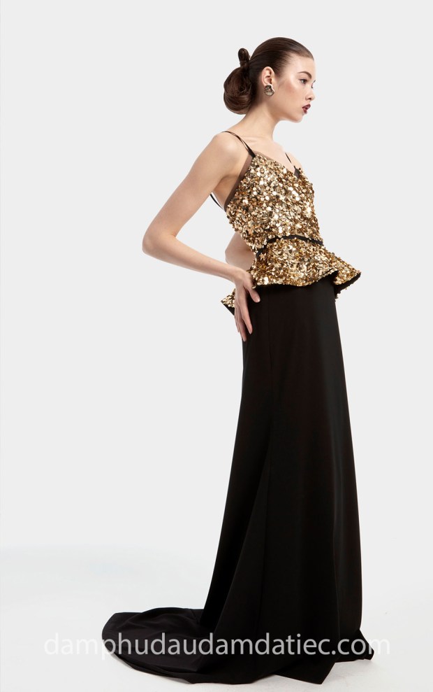 may đầm dạ tiệc đẹp tp hcm sài gòn áo cưới meera meera bridal đầm dạ tiệc peplum sequin ELIZABETH KENNEDY F17_LOOK6