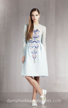 may đầm dạ tiệc đẹp tp hcm sài gòn áo cưới meera meera fashion concept váy tay dài ren GEORGES-HOBEIKA-RTW-SS-18