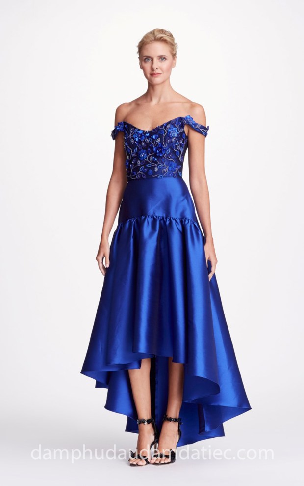 xưởng may đầm dạ hội đẹp tp hcm sài gòn áo cưới meera meera đầm mullet trễ vai Marchesa_SS18_Notte_005