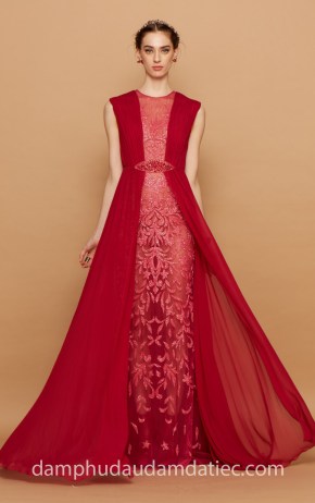 xưởng may đầm dạ tiệc dạ hội tp hcm sài gòn áo cưới meera meera fashion concept đầm xuyên thấu đính đá GEORGES-HOBEIKA-RTW