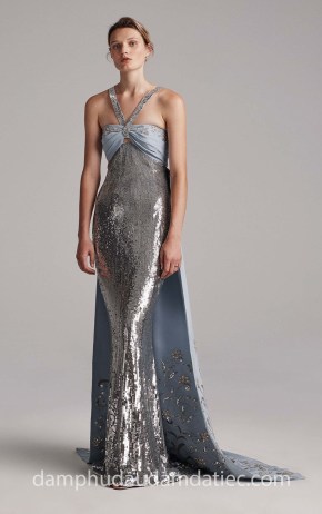 xưởng may đầm dạ tiệc đẹp sài gòn tp hcm váy cưới meera meera fashion concept đầm đuôi cá ánh bạc Elizabeth-Kennedy-Spring-2018_18