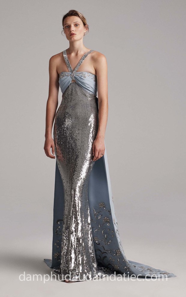xưởng may đầm dạ tiệc đẹp sài gòn tp hcm váy cưới meera meera fashion concept đầm đuôi cá ánh bạcElizabeth-Kennedy-Spring-2018_18