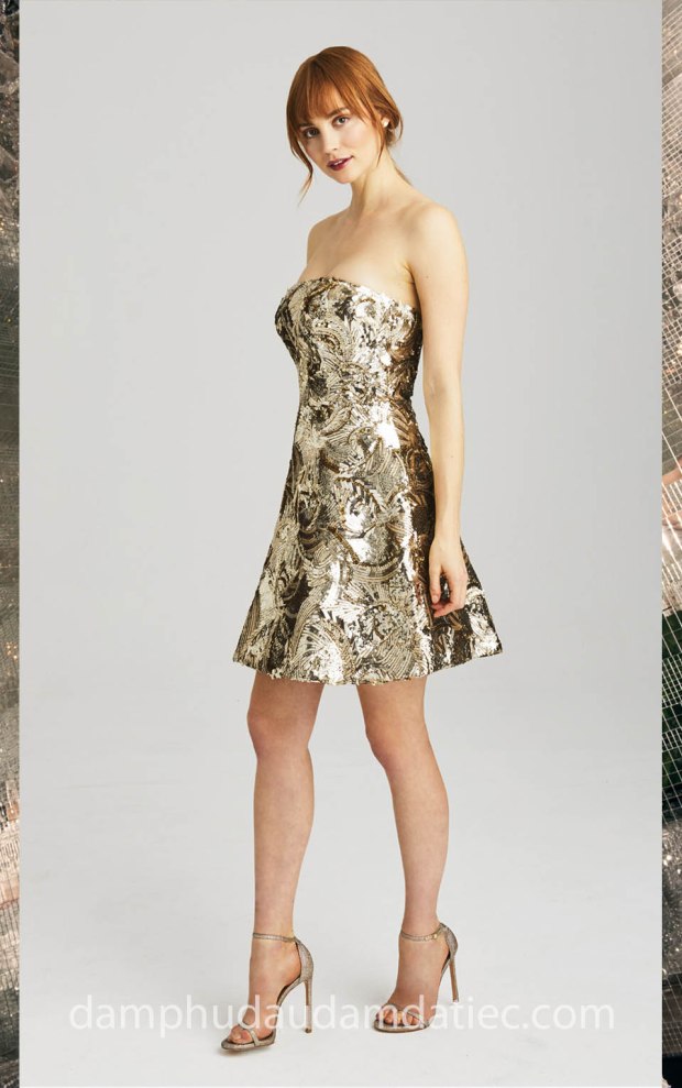 xưởng may đầm dạ tiệc đẹp tp hcm sài gòn áo cưới meera meera đầm ngắn ánh kim Anne Barge MONACO