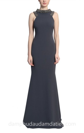 đầm dạ tiệc cổ yếm đẹp Badgley Mischka Racer xưởng may đầm dạ tiệc dạ hội đẹp sài gòn meera meera fashion concept