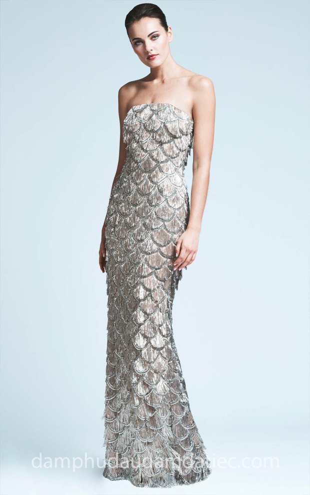 địa chỉ may đầm dạ tiệc đẹp sài gòn tp hcm áo cưới mđầm cúp ngực đuôi cá Anne Barge BL 2018 Zayne