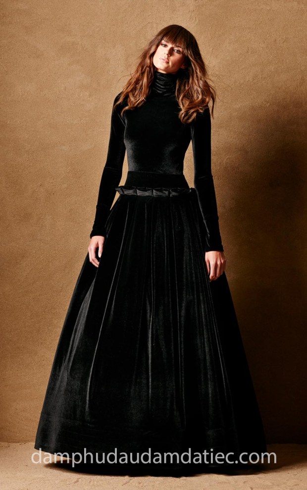 may đầm dạ tiệc đẹp tp hcm sài gòn áo cưới meera meera fashion concept đầm tay dài Caroline Hayden 2018 Drop Waist