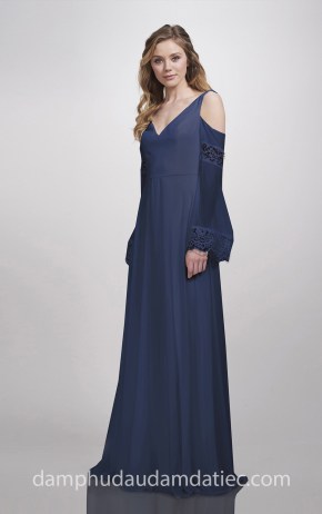 may đầm phụ dâu đẹp sài gòn tp hcm áo cưới meera meera bridal váy trễ vai Theia 2018 Astor