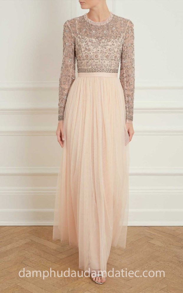 may đầm dạ tiệc đẹp tp hcm sài gòn áo cưới meera meera đầm dài Needle and Thread 2018 Andromeda Long