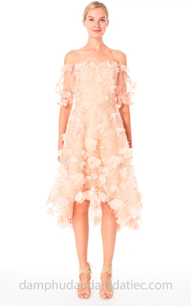 may đầm dạ tiệc đẹp tp hcm sài gòn áo cưới meera meera đầm ngắn Marchesa Spring 2018