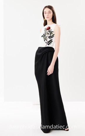 Oscar de la Renta 2018 Rose Sequin may dam da tiec dep ao cuoi meera meera fashion concept