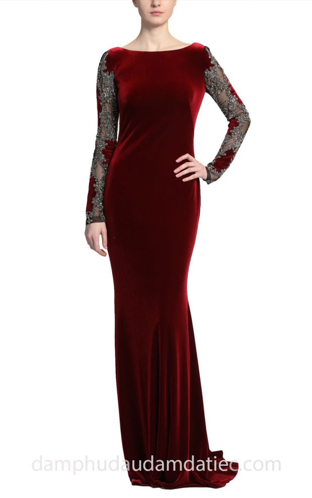 dam da tiec tay dai Badgley Mischka Velvet S may dam da hoi dep ao cuoi cao cap meera meera fashion concept