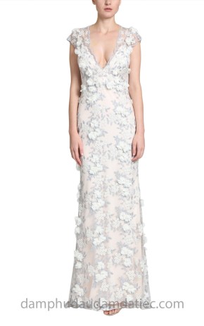 ao cuoi meera meera bridal Badgley Mischka Lace V may dam da tiec dep sai gon tp hcm meera meera fashion concept