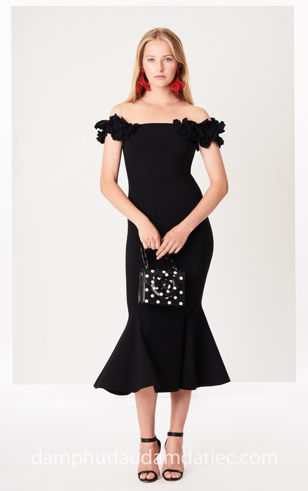 dam cocktail da tiec Oscar de la Renta 2018 Floral Embroid may dam da hoi dep sai gon tp hcm meera meera fashion concept
