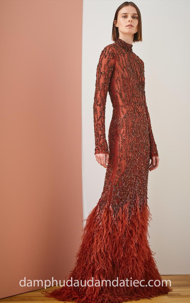 dam da hoi dinh long vu long lay J.Mendel Resort 2019 Look 37 may dam da tiec ao cuoi sai gon tp hcm meera meera fashion concept