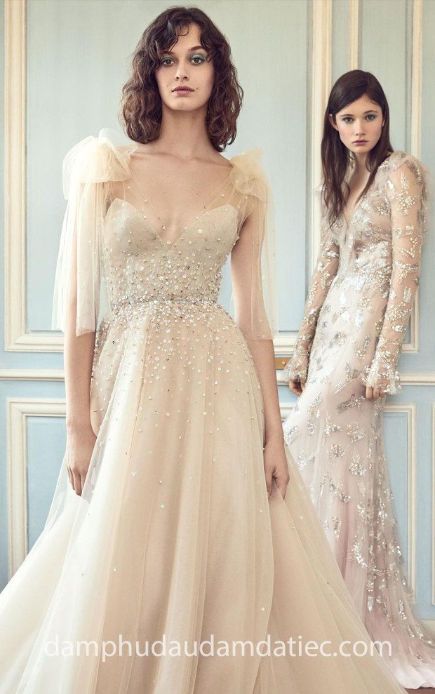 dam da tiec sang trong Monique Lhuillier Spring 2019 007 may dam da tiec dep tp hcm sai gon ao cuoi meera meera bridal