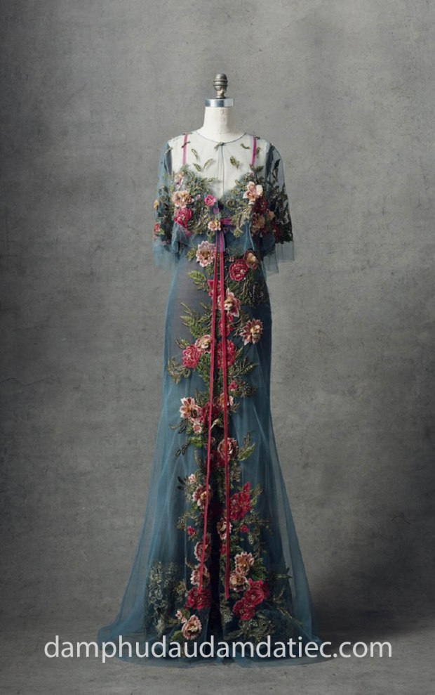 xuong may ao cuoi dam da tiec cao cap tp hcm meera meera bridal vay cuoi an tuong MARCHESA Fall 2018-Look 13