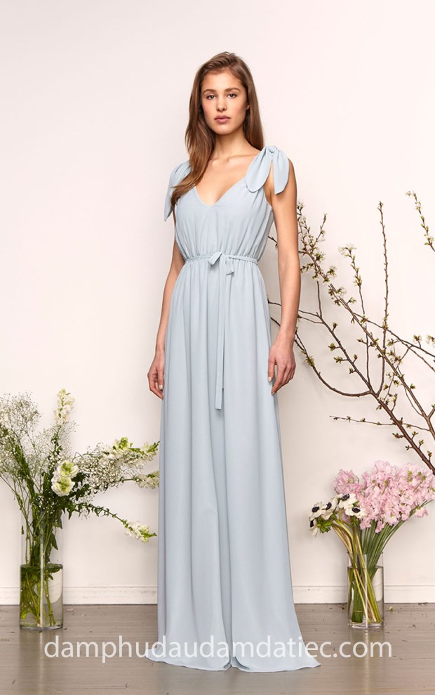 ao cuoi meera meera bridal dam phu dau dam da tiec tp hcm Monique Lhuillier Bridesmaid Dress Spring 2019 Aqua