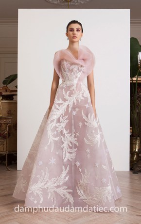 dam da tiec cong chua xuyen thau may dam da tiec Meera Meera Fashion Concept