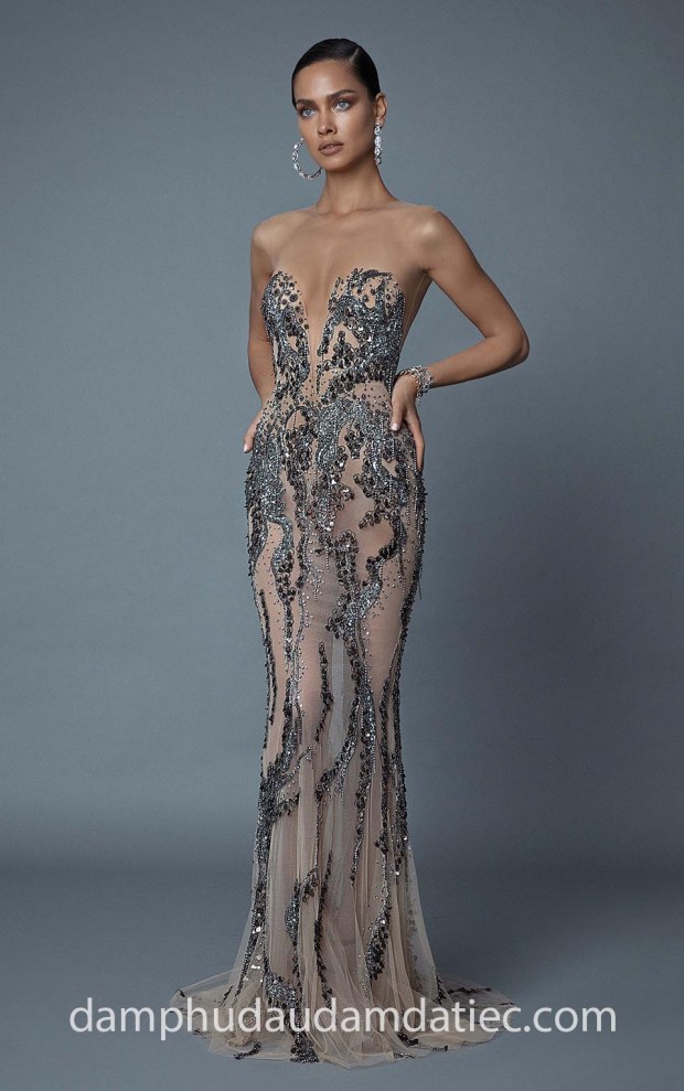 dam da tiec duoi ca xuyen thau sexy may dam da tiec dep