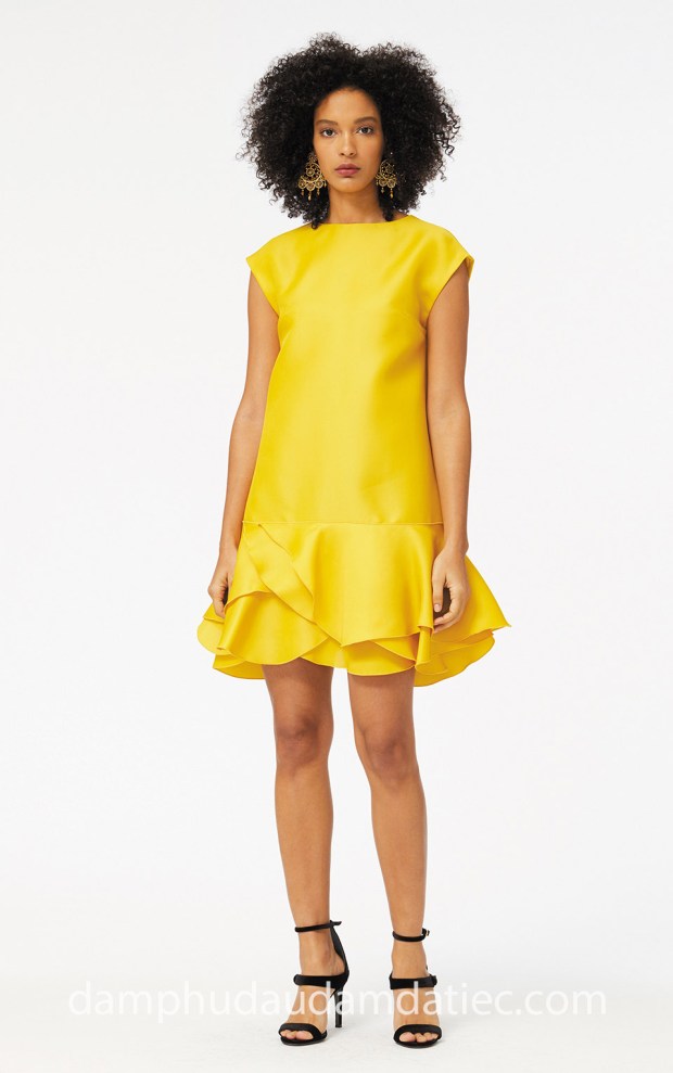 dam da tiec Meera Meera Fashion Concept may dam da tiec dep Sai Gon Oscar de la Renta 2018 Ochre