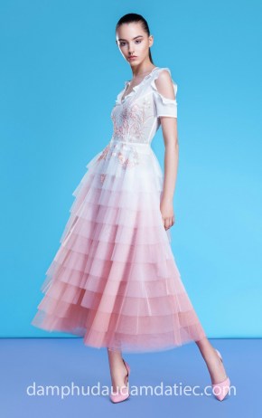 dam da tiec cong chua tea length GEORGES-HOBEIKA-RESORT