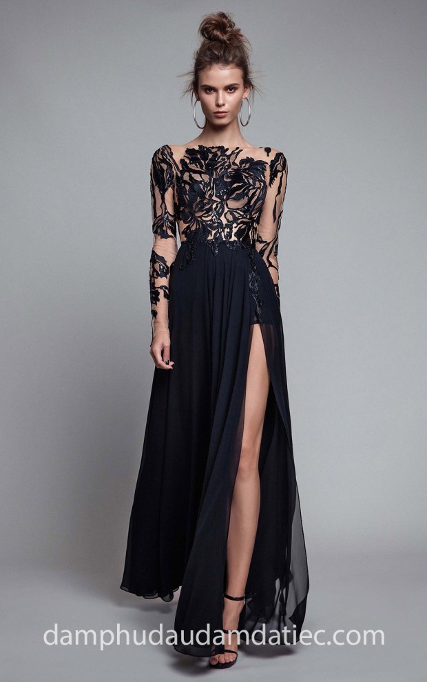 dam da tiec den xe ta sexy Berta evening dress may ao cuoi dam da tiec dep TP HCM