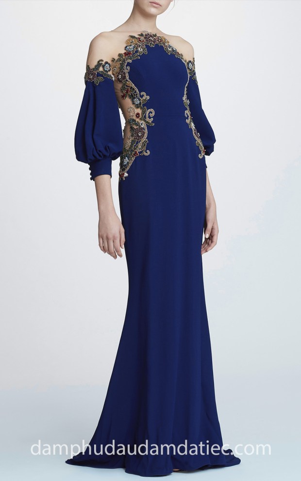 dam da tiec tre vai sang trong Marchesa Pre Fall 2019 22