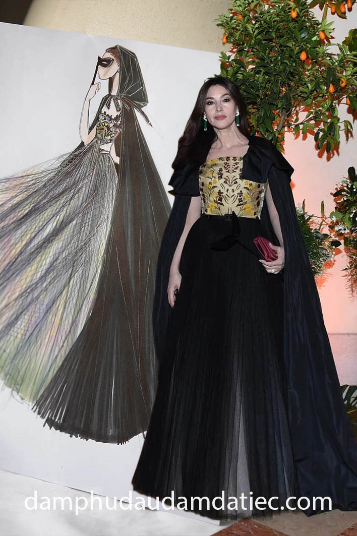 bespoke couture cape dress